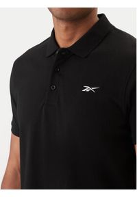 Reebok Polo Breen RK25562CCM Czarny Regular Fit. Typ kołnierza: polo. Kolor: czarny. Materiał: bawełna #4