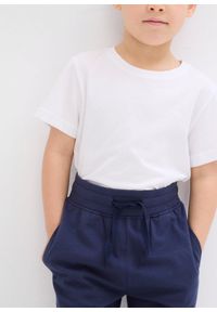 bonprix - Lekkie spodnie sportowe z czystej bawełny organicznej. Kolor: niebieski. Materiał: bawełna. Styl: sportowy #3