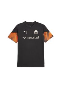 Puma - Koszulka treningowa OM 2023/24. Kolor: czarny, pomarańczowy, wielokolorowy. Sport: piłka nożna #1