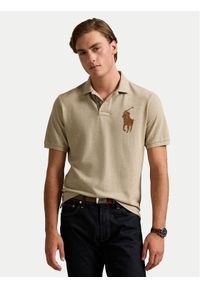 Polo Ralph Lauren Polo 710958776002 Beżowy Regular Fit. Typ kołnierza: polo. Kolor: beżowy. Materiał: bawełna