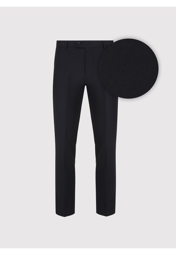 Pako Lorente - PAKO LORENTE – Spodnie garniturowe w kolorze czarnym. Okazja: na spotkanie biznesowe. Kolor: czarny. Materiał: poliester, wiskoza, elastan. Styl: biznesowy, elegancki