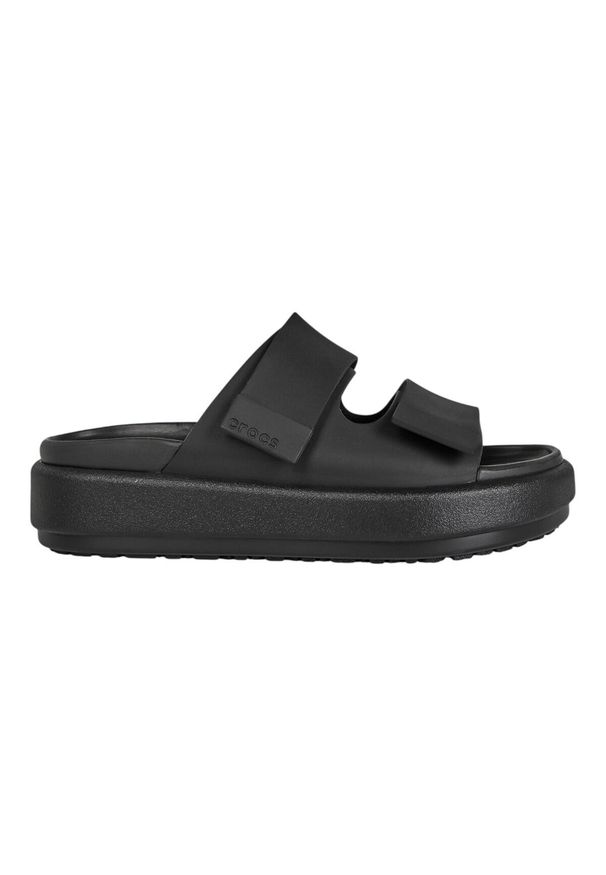 Klapki damskie Crocs Brooklyn Luxe. Kolor: czarny. Materiał: materiał, syntetyk