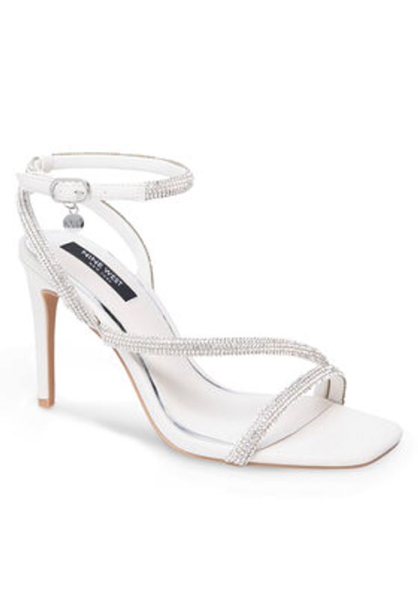 Nine West Sandały WFA2675-1 Biały. Kolor: biały. Materiał: syntetyk, skóra