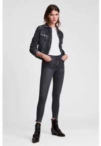 AllSaints Jeansy MILLERPUSHUPJEAN damskie high waist WE003V. Stan: podwyższony. Kolor: czarny #4