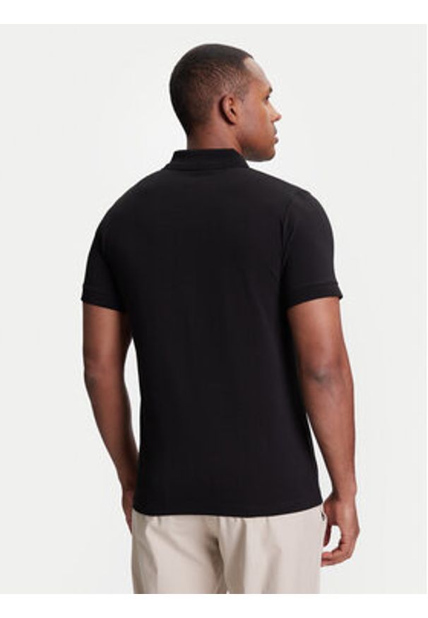 Karl Lagerfeld - KARL LAGERFELD Polo 745088 553235 Czarny Regular Fit. Typ kołnierza: polo. Kolor: czarny. Materiał: bawełna