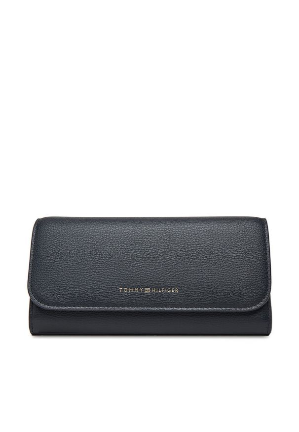 TOMMY HILFIGER - Duży Portfel Damski Tommy Hilfiger. Kolor: niebieski