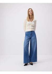 Reserved - Jeansy z szerokimi nogawkami - niebieski. Stan: podwyższony. Kolor: niebieski #1