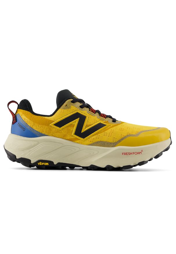 Buty męskie New Balance Fresh Foam X Hierro v9 MTHIERA9 – żółte. Kolor: żółty. Materiał: materiał, syntetyk. Szerokość cholewki: normalna. Sport: fitness, bieganie
