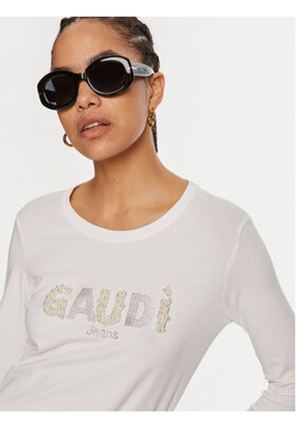 Gaudi Bluzka 421BD64035 Biały Regular Fit. Kolor: biały. Materiał: bawełna