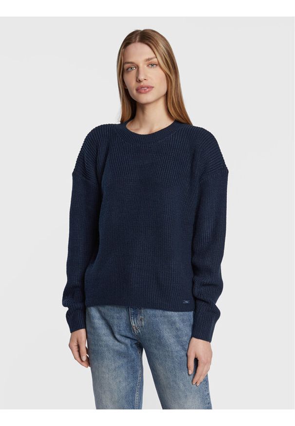 LTB Sweter Kapozo 10008 51184 Granatowy Regular Fit. Kolor: niebieski. Materiał: syntetyk