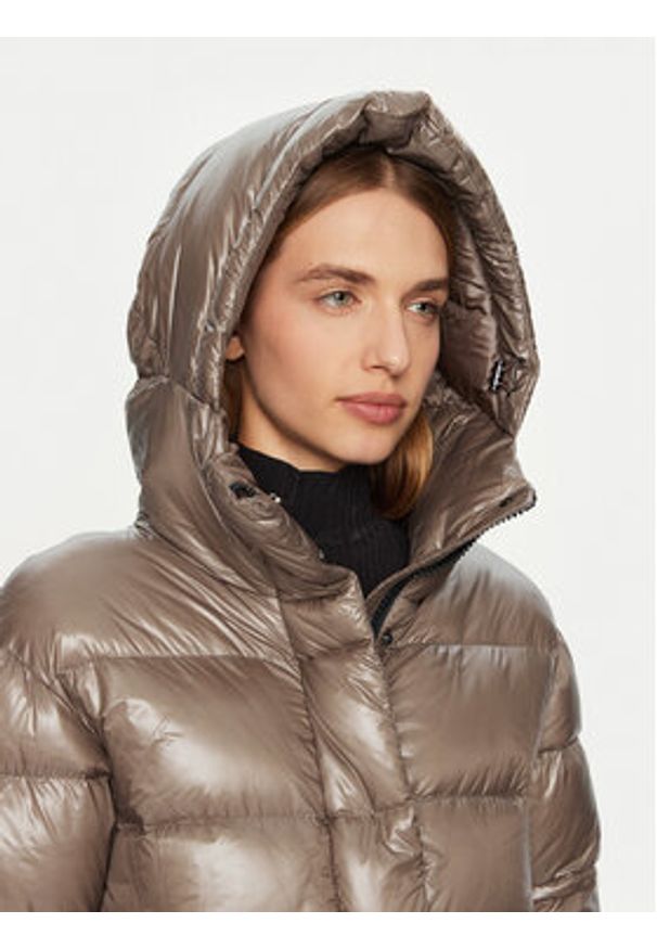 Hetrego - Hetregó Kurtka puchowa Tara 8N728 Beżowy Regular Fit. Kolor: beżowy. Materiał: syntetyk