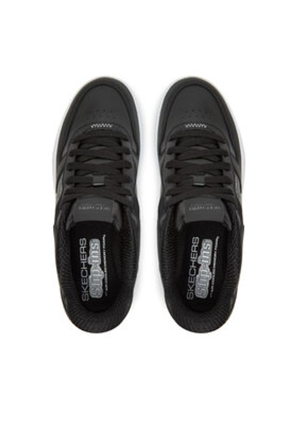 skechers - Skechers Sneakersy Jade-Put It In Neutral 185222/BLK Czarny. Kolor: czarny. Materiał: skóra