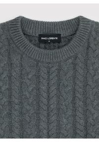 Pako Lorente - PAKO LORENTE - szary sweter męski z kaszmirem. Kolor: szary. Materiał: kaszmir. Wzór: ze splotem. Sezon: jesień #3
