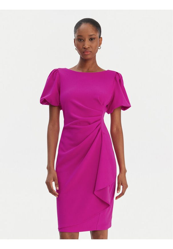 DKNY Sukienka koktajlowa DD6A1020 Różowy Slim Fit. Kolor: różowy. Materiał: syntetyk. Styl: wizytowy