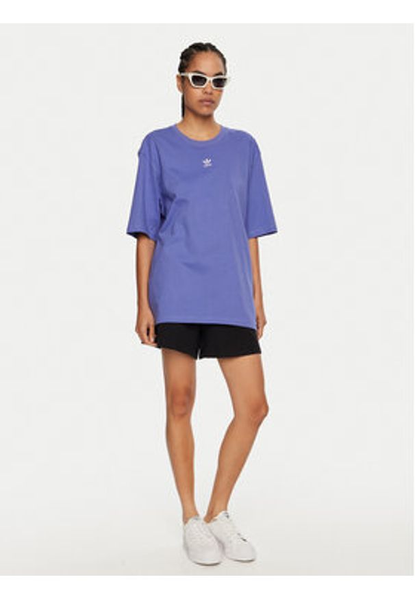 Adidas - adidas T-Shirt Essentials Boyfriend IY7327 Niebieski Oversize. Kolor: niebieski. Materiał: bawełna
