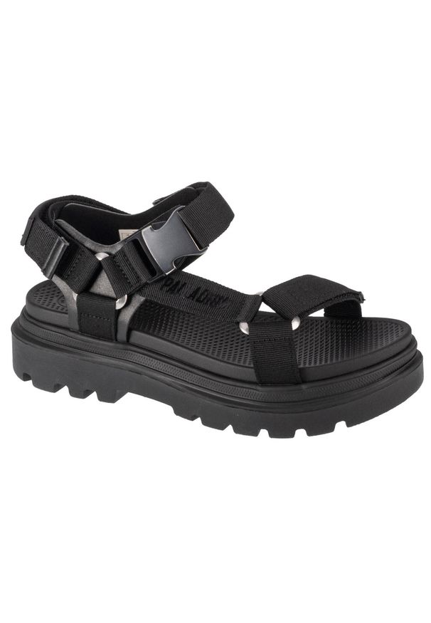 Palladium - Sandały damskie, Pallacruise Strap. Kolor: czarny. Materiał: guma, syntetyk, materiał