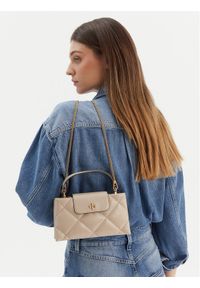 Tory Burch Torebka Kira Diamond Quilt East-West Top Handle 174999 Beżowy. Kolor: beżowy. Materiał: skórzane #1