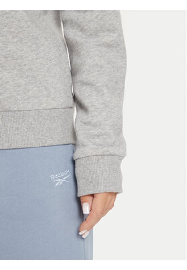 Reebok Bluza Court Sport FT Craw 100076214 Szary Regular Fit. Kolor: szary. Materiał: syntetyk. Styl: sportowy
