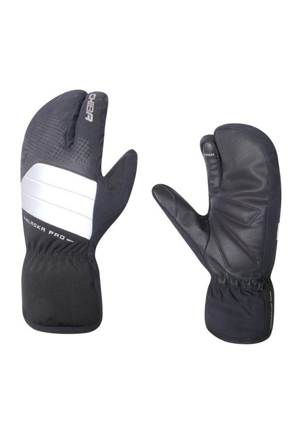 CHIBA - Mocno ocieplane rękawiczki sportowe unisex Chiba Alaska Pro. Kolor: czarny, wielokolorowy, biały. Sezon: zima. Sport: kolarstwo