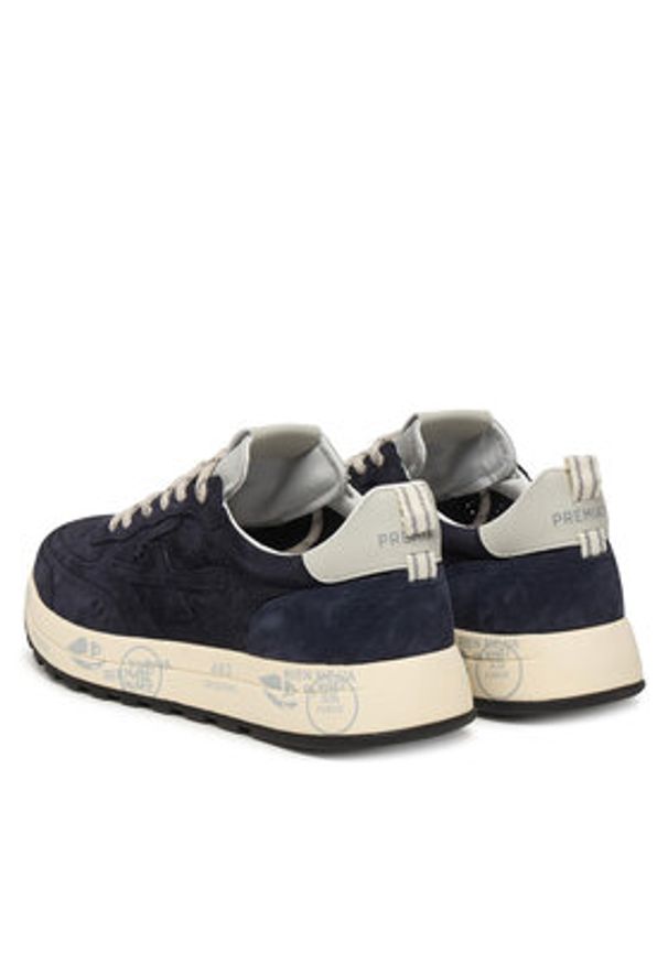 Premiata Sneakersy Nous Var 8289 Granatowy. Kolor: niebieski. Materiał: skóra, zamsz