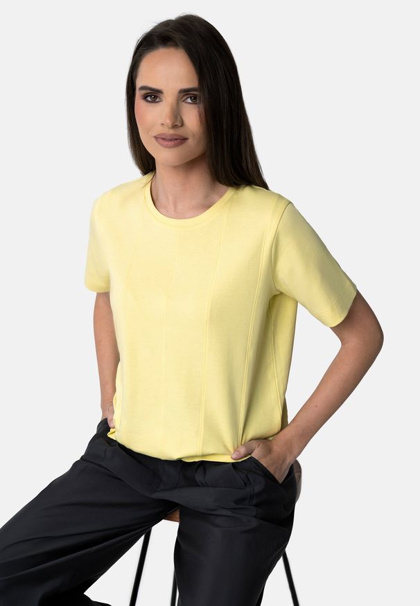 Volcano - Grubsza, bawełniana koszulka TM-LUPINA. Okazja: na co dzień. Materiał: bawełna. Długość rękawa: krótki rękaw. Długość: krótkie. Styl: casual