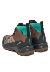 Adidas - adidas Trekkingi Terrex Skychaser AX5 Mid GORE-TEX CLIMAWARM+ JH7807 Brązowy. Kolor: brązowy. Materiał: materiał