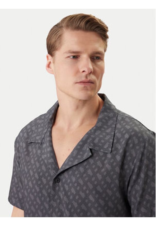 BOSS Koszula Vale 50534342 Szary Regular Fit. Kolor: szary. Materiał: wiskoza