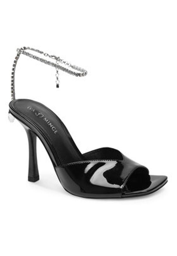 Eva Minge Sandały STEPHANIE-V1051L-01 Czarny. Kolor: czarny. Materiał: skóra, lakier