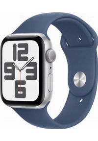 APPLE - Smartwatch Apple Watch SE Gen.2 GPS 44mm Silver Alu Sport S/M Granatowy (MXEQ3). Rodzaj zegarka: smartwatch. Kolor: niebieski. Styl: sportowy