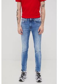 Tommy Jeans jeansy AUSTIN BF1231 męskie. Kolor: niebieski