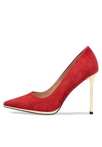 Eva Minge Szpilki JEANNETTE-2508-1-3 Czerwony. Kolor: czerwony. Materiał: zamsz, skóra. Obcas: na szpilce #7