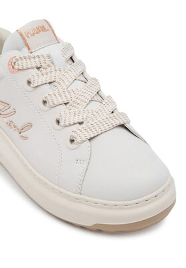Karl Lagerfeld - KARL LAGERFELD Sneakersy KL67518A Biały. Kolor: biały. Materiał: skóra