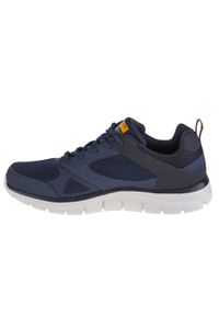 skechers - Buty sportowe Sneakersy męskie, Skechers Track-Syntac. Kolor: niebieski, wielokolorowy. Materiał: guma, skóra, syntetyk, materiał, tkanina. Sport: turystyka piesza