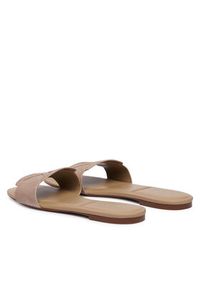 Calvin Klein Klapki Square Flat Sndl Embl Suede HW0HW03055 Beżowy. Kolor: beżowy. Materiał: skóra, zamsz #4