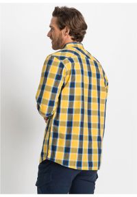 Koszula z długim rękawem w kratę bonprix żółty złocisty - ciemnoniebieski w kratę. Kolor: żółty. Długość rękawa: długi rękaw. Długość: długie #3