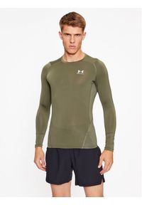 Under Armour Koszulka techniczna Ua Hg Armour Comp Ls 1361524 Khaki Compression Fit. Kolor: brązowy. Materiał: syntetyk