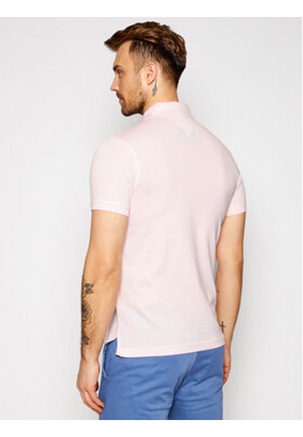 TOMMY HILFIGER - Tommy Hilfiger Polo 1985 MW0MW17771 Różowy Slim Fit. Typ kołnierza: polo. Kolor: różowy. Materiał: bawełna