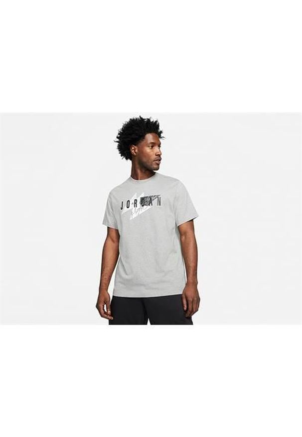 Koszulka sportowa męska Nike Air Jordan Jumpman. Kolor: szary. Długość rękawa: krótki rękaw. Długość: krótkie. Sport: fitness