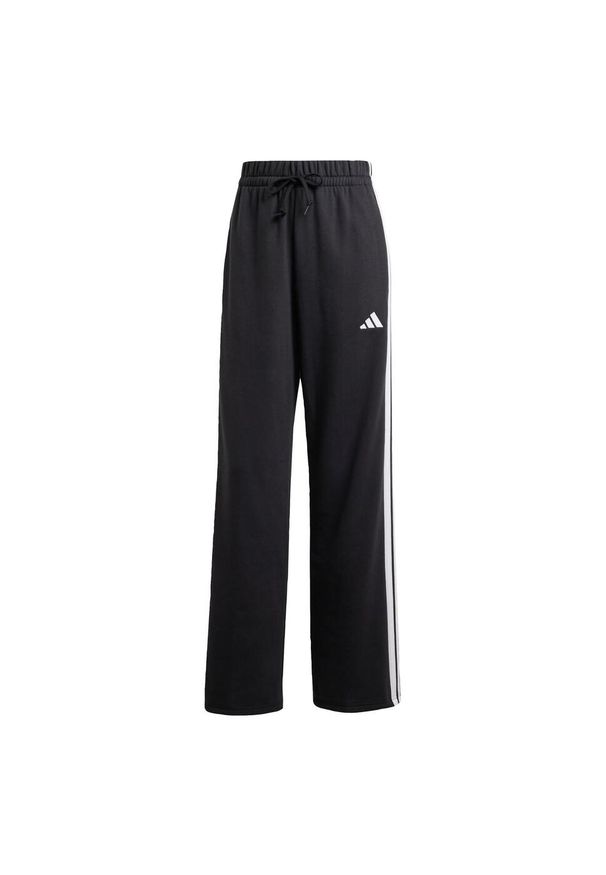 Adidas - Spodnie Essentials 3-Stripes Open Hem French Terry. Kolor: biały, wielokolorowy, czarny. Materiał: materiał