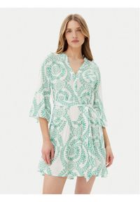Vero Moda Sukienka codzienna Melba 10329936 Zielony Loose Fit. Okazja: na co dzień. Kolor: zielony. Materiał: wiskoza. Typ sukienki: proste. Styl: casual