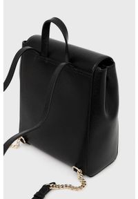 DKNY - Dkny plecak skórzany R21K3R76 damski kolor czarny mały gładki. Kolor: czarny. Materiał: skóra. Wzór: gładki #5