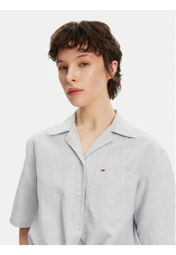 Tommy Jeans Koszula DW0DW20286 Niebieski Regular Fit. Kolor: niebieski. Materiał: bawełna