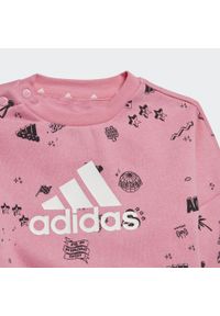 Adidas - Zestaw Brand Love Crew Sweatshirt Set Kids. Kolor: wielokolorowy, różowy, czarny, szary