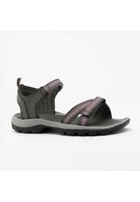 quechua - Sandały turystyczne damskie Quechua NH500. Kolor: zielony, szary, czerwony, pomarańczowy, wielokolorowy. Materiał: materiał. Sport: turystyka piesza