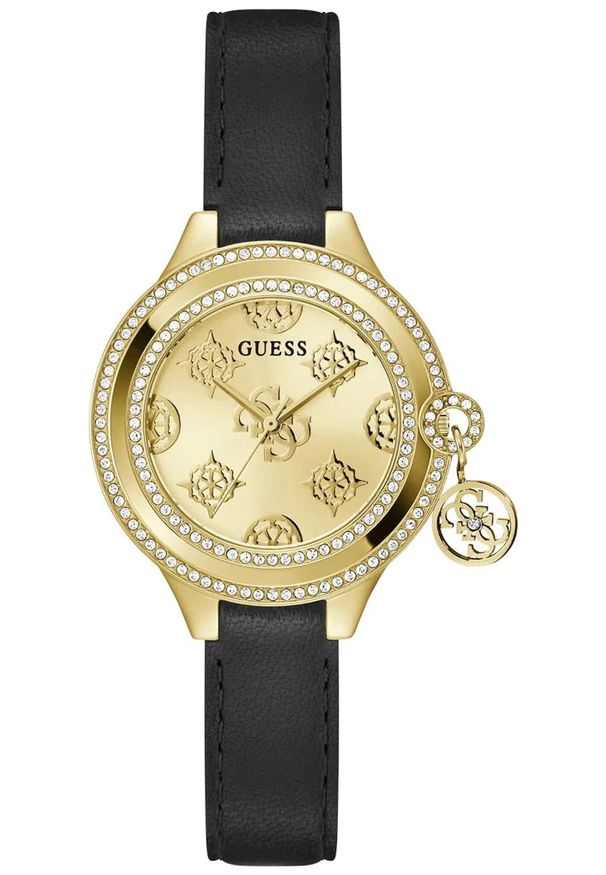 Guess - Zegarek Damski GUESS LADIES BLACK GOLD TONE GW0684L3