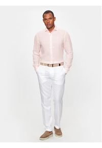 JOOP! Koszula 146Pai 30041389 Różowy Slim Fit. Kolor: różowy. Materiał: len