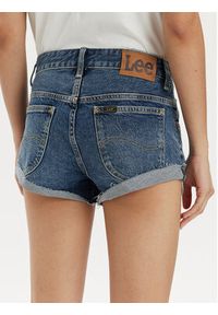 Lee Szorty jeansowe Rider 112348989 Niebieski Slim Fit. Kolor: niebieski. Materiał: bawełna, lyocell