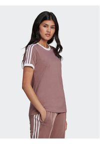 Adidas - adidas T-Shirt adicolor 3-Stripes HL6689 Różowy Regular Fit. Kolor: różowy. Materiał: bawełna #5