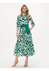 Luisa Spagnoli Sukienka koszulowa Prateria 540700 Zielony Regular Fit. Kolor: zielony. Materiał: bawełna. Typ sukienki: koszulowe #1