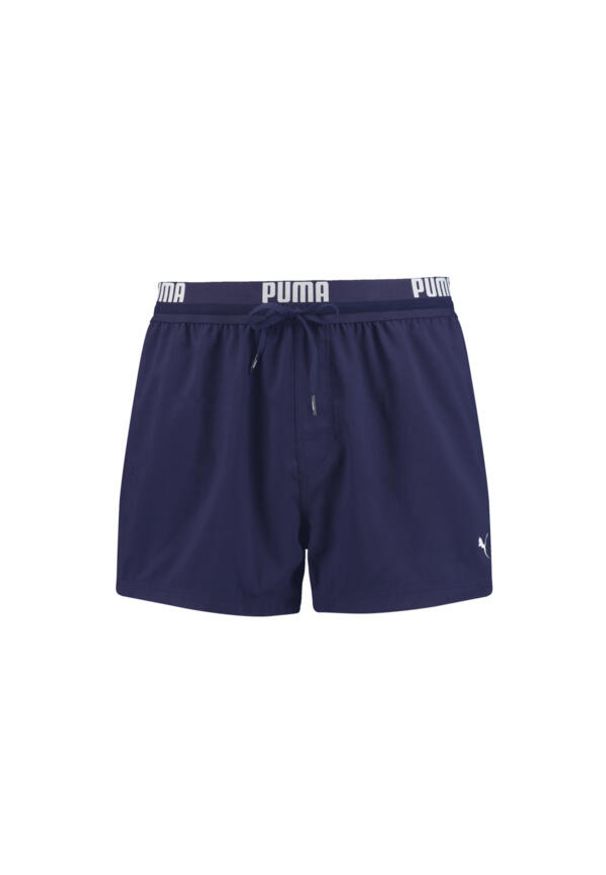 Puma - Kąpielówki męskie Logo Krótkie Granatowe. Kolor: niebieski. Materiał: poliester. Długość: krótkie